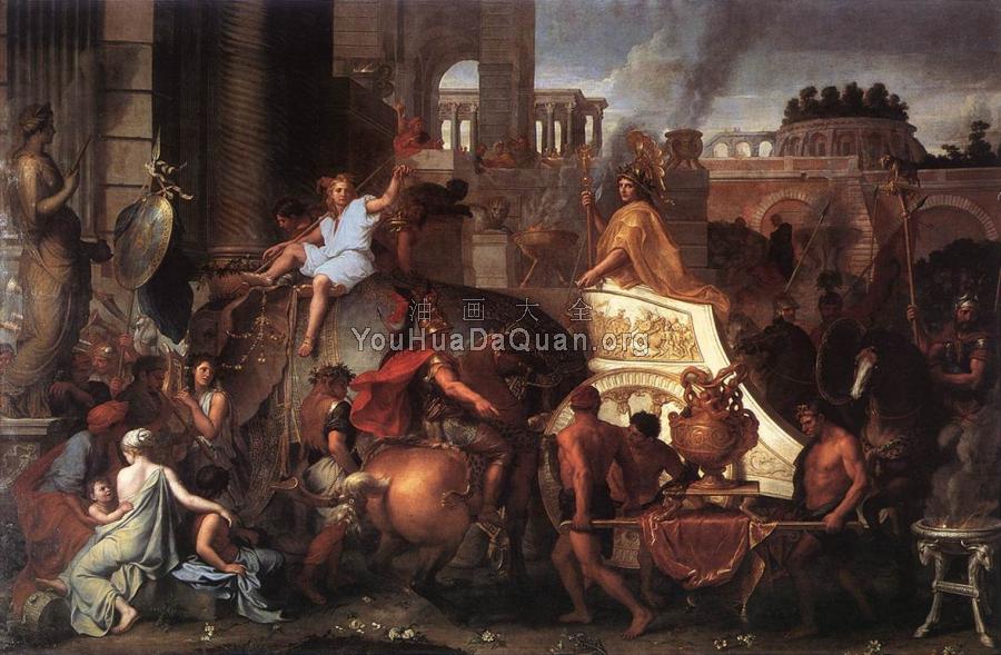 Entry of Alexander into Babylon - 夏尔·勒·布伦